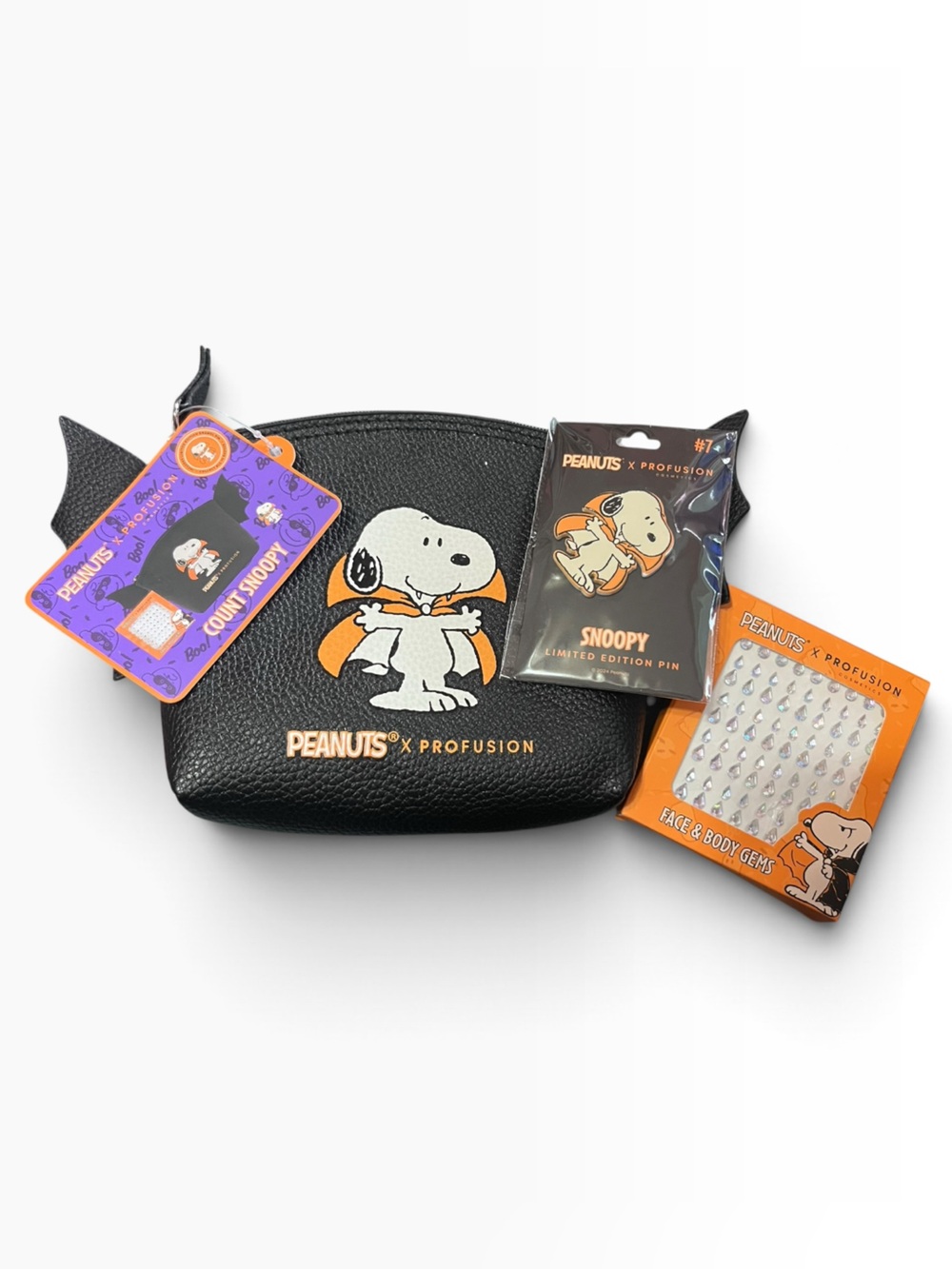 Peanuts x Profusion Count Snoopy Halloween Makeup Bag Bundle – NEW